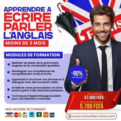 Formation : Apprendre à Écrire et Parler l'Anglais en Moins de 3 Mois
